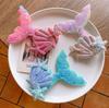 Horquilla de sirena para niños, tocado de princesa, linda diadema de concha de estrella de mar para bebé, hebilla para la cabeza, horquilla de cola de pez brillante