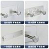 Gancho de acero inoxidable transfronterizo, gancho adhesivo fuerte sin perforaciones, gancho de metal para puerta trasera de cocina, baño y dormitorio, gancho para abrigos