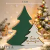 Adorno de Árbol de Navidad de Madera Engrosado Decoraciones Festivas de Navidad para Escritorio Decoración Creativa para el Hogar Stock de Fábrica
