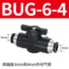 Válvula de Mano para Tubería de Aire Buc8 mm Válvula Neumática con Conector de Válvula de Interruptor Válvula de Aire Hvff4 6 Enchufe Rápido 10 Enchufe Rápido 12mm