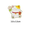 Insignia de Pin de Metal de Gato de la Suerte de Dibujos Animados Lindo Broche de Gato Rico Accesorios Versátiles para Ropa Bolsos Regalo