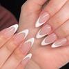 Unhha stiletto Unha Francesa Unha para uso diário Unha estilo Instagram Adesivos de unha Peça de arte para unhas de Yiwu Peça de arte para unhas Europeia e Americana