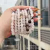Cristal Fantasma Verde Círculo Único Diseño Original Pulsera de Artículos de Alta Calidad Pulsera de Joyería con Cuentas Turmalina Obsidiana Plateada Mujeres