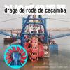Draga de Roda de Caçamba Grande Tipo Roda de Caçamba Cabeça Escareadora Acessórios Dragagem de Rio Dragagem por Sucção Barco em Estoque