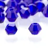 Cuentas sueltas de cristal de dos puntas con borde superior, de 4 mm, para manualidades, accesorios de joyería