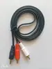 Cable AV de 1,5 m de uno a dos Cable de audio de alambre de acero revestido de cobre chapado en oro Conector de 3,5 mm a RCA Cable estéreo 2 RCA
