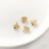 Contas Cilíndricas com Furo Grande Banhadas a Ouro 14K Eletrodepositado com Argola de Suspensão Fivela de Pingente Feita à Mão Acessórios para Pulseira Colar DIY