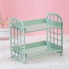Rack de armazenamento de mesa de camada dupla, dormitório, banheiro, rack de armazenamento de cosméticos, rack de mesa de plástico, rack de armazenamento de cozinha