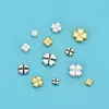 Plata de Ley S925 Plata Tailandesa Abalorios Separadores de Trébol de Cuatro Hojas Pulsera de Cuerda Hecha a Mano DIY Pulsera Cuentas Sueltas Accesorios de Plata Venta al por Mayor