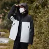 Chaqueta exterior tres en uno con capucha para hombre y mujer con forro de polar, cálida, cortavientos, impermeable, adecuada para invierno y montañismo