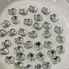 Cabeza de gato Kt con diamantes de imitación acrílicos, diseño artesanal, Gumei casero, tarjeta pequeña, tarjeta para el cabello, material para diseño de ropa