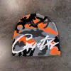 Chapéu de Lã Tricotado com Letra Camuflada Estilo Retro Americano Outono e Inverno para Casal Rua Quente Homens e Mulheres Yuppie Pulôver Chapéu para Frio