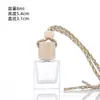 Botellas de aromaterapia para coche en stock en varios estilos con correas para colgar, colgantes de botellas de aromaterapia, tapas de madera, botellas difusoras de aceites esenciales de perfume