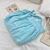 5291 Falda Plisada Estilo Lazy Bolso de Hombro con Cordones Bolso Sobaco de Gran Capacidad Bolso Coreano de Lona Bolso Nuevo de Primavera y Verano