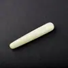Bastão de Massagem de Cristal de Jade Natural, Bastão de Acupuntura para Planta do Pé, Olhos, Rosto e Corpo Inteiro Cristal Branco
