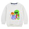 Primavera 2024 Meninos Nova Camiseta Infantil de manga comprida Primavera e Outono Base Camisa Meninos Moletom Infantil Gola Redonda Top