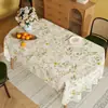 Toalha de Mesa Oval Estilo Pastoral Americano Impermeável e à Prova de Óleo Toalha de Mesa Sem Lavagem 2026 Nova Mesa de Centro de Alto Padrão Toalha de Mesa