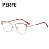 81559 Gafas Originales Anti-Luz Azul para Mujer, Exquisitos Armazones de Alambre Dorado con Brillo, Armazones Metálicos de Exportación en Stock al por Mayor