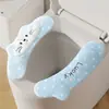 Funda para asiento de inodoro para todas las estaciones, tipo adhesivo, engrosada, lavable, para uso doméstico, cojín azul para asiento de inodoro de baño