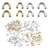 Tubo de Posicionamiento en Forma de U de Acero Inoxidable con Retención de Color Oro de 18k Tubo en Forma de U Hebilla de Bobina para Joyería Protector de Línea Material para Accesorios de Joyería