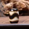 Azeviche Taiwan Tianzhu Dentes Amarelos Fundo Branco Leitoso Dentes de Tigre Aquário de Três Olhos Padrão Envelhecido Ágata para Artesanato Puro com Contas e Acessórios de Brincar