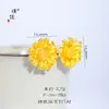 Brincos Puzuo Cor Forte Conservadora Ouro Areia Margarida Peônia Flor Nicho Estilo Ins Brincos Flor Fresca Brincos Versáteis para Mulheres