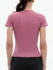 Top Deportivo Delgado y Ajustado para Mujer, Adecuado para Correr al Aire Libre, Entrenamiento de Fitness, Yoga, de Manga Corta, Secado Rápido