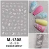 Carcasa Estampada del Pequeño Libro Rojo Pegatinas para Uñas Mariposa Serpentina Aurora Uñas Color Rosa Glaseado Tridimensional Avanzado