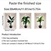 Venta Directa de Comercio Exterior Plantas Artificiales en Maceta Modernas Sencillas y Pegatinas de Flores Entrada de Sala de Estar Escaleras Pegatinas Decorativas Autoadhesivas