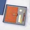 Set de Regalo de Negocios de Cuero Estilo Chino Libreta Marcapáginas Memoria USB Ceremonia de Graduación Caja de Regalo Cultural y Creativa Se Puede Personalizar con Logo