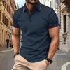 Moda Masculina Casual Transfronteriza Temu Estampado 3D Manga Corta Botones Polo Verano Nueva Fuente Fábrica Mayorista