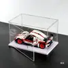 Caja de Exhibición Transparente Acrílica con Apertura Manija Bloques de Construcción de Arcilla Modelos Figuras Coleccionables Caja de Almacenamiento a Prueba de Polvo Vitrina