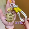 Colgante Little Pony Oro Puro Oro 999 Perro Pudín Dibujos Animados Lindos Bolsa de Pieza de Oro Cadena para Teléfono Llavero Colgante