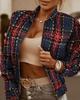 1793# Amazon AliExpress Otoño/Invierno Nuevo eBay Decoración de Cremallera Chaqueta Cardigan de Manga Larga Pequeña Exterior