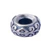 Cuentas de plata tailandesa de 6 mm con patrón de hierba Tang, plata de ley s925, retro, mate, patrón auspicioso, cuentas planas, pulsera para jugar con texto DIY, accesorios de plata