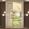 Pintura Decorativa Grande da Bacia do Tesouro Dourado para Caixa de Medidor Elétrico, Mural Moderno de Entrada, Pintura de Paisagem para Hall de Restaurante