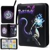 Venta al por mayor del fabricante Álbum de tarjetas Pokemon Nezha 4 compartimentos Gran capacidad Hojas sueltas Tarjeta de juego PU Tarjeta Pokemon