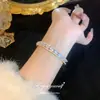 Pulsera elástica abierta de circonita de moda versátil temperamento dulce pulsera personalizada simple collar pulsera de alto sentido