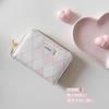 Generación al por mayor cabello azul sal marina a cuadros explosión billetera pequeña corta para mujer diseño de nicho bolso de una sola pieza gran capacidad bolsa de tarjetas tipo acordeón