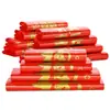 Bolsas de Plástico Rojas Festivas al por Mayor para Regalos de Tabaco y Alcohol, Bolsas de Bendición de Mano, Bolsas Chaleco, Bolsas de Regalo Festivas Desechables