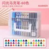 Nuevos marcadores acrílicos con forma de diamante, punta suave y con purpurina en una caja apilable, diseñados para arte y dibujo, y no traspasan el papel.