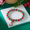 Europa e Estados Unidos fronteira feriado de Natal joias design de nicho pingente Papai Noel cor contas redondas pulseira de contas mulheres