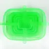 Tampa de Silicone de Grau Alimentício para Conservação Fresca Conjunto de Seis Peças Tampa de Silicone para Conservação Fresca Tigela Universal Tampa de Silicone Tampa Universal Fornecimento Transfronteiriço