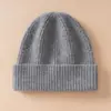 Chapéu de Lã Cashmere 100% Puro Quente de Inverno para Mulheres Chapéu de Lã Tricotado Engrossado Proteção contra Frio ao Ar Livre Proteção para Orelhas Chapéu de Frio