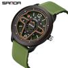 Relógio Sanda para Estudantes Jovens Casual Criativo Cool Tendência Masculino Esportivo Outdoor À Prova d'Água Relógio de Quartzo