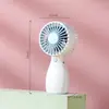 Mini ventilador de mão ventilador de mesa pequeno cor de doce vertical três ventos recarregável por USB ventilador elétrico portátil atacado