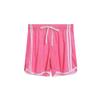 Novas calças masculinas de cor sólida, amarração na moda, malha oca, fina, solta, listrada, elástica, shorts, cabeça