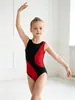Novo collant de dança e ginástica para meninas transfronteiriço, macacão de treino de cheerleading de secagem rápida e alta elasticidade, com mangas compridas e curtas emendadas