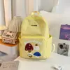 Mochila Bordada Linda Estilo Fresco para Estudiantes de Preparatoria para Niñas, Estilo Japonés Ligera de Gran Capacidad Casual para Tutorías