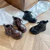 Botas Martin para Niños 2026 Nuevo Estilo Primavera y Otoño Botas Individuales Estilo Británico para Niños Botas de Cuero Retro de Caña Media para Niñas Moda Botas Cortas